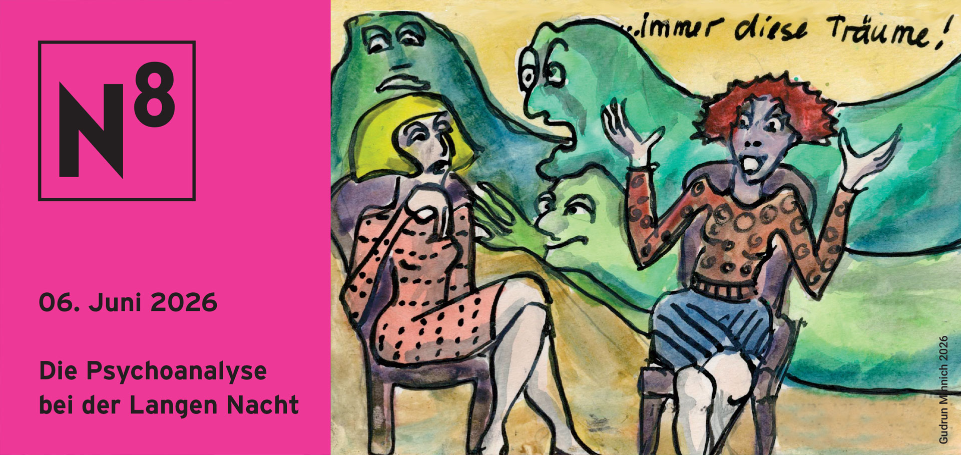 Logos der 11 Berliner psychoanalytischen Ausbildungsinstitute (BPSI) der DGPT und VAKJP für die Lange Nacht der Psychoanalyse 2026